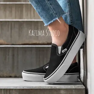 Kazima｜現貨 Vans Slip On Platform 基本款 厚底 格子 懶人鞋 棋盤格 黑白 黑白格 厚底鞋