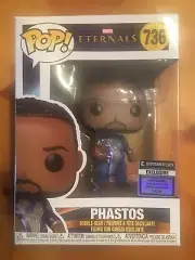 Funko Pop! Marvel Eternals Phastos Figure #736 with EE Exclusive Collector Card