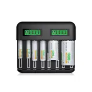8 Slots Type C Battery Charger - For AA AAA C D