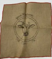 Cow by Joan Moshimer Hooking Pattern on Burlap T44 7.5" Circle