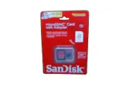 Sandisk microSDHC Card with adapter NOS on card vintage memory computer 8GB