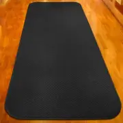 8 ft x 27 in SKID-RESISTANT Carpet Runner BLACK hall area rug floor mat