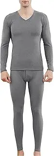 [Generic] Men'S Thermal Underwear 2 Piece Long Johns Base Layer Bottom Set Warm Cozy Soft Long Johns For Winter Cold Weather