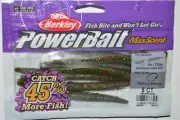 berkley powerbait maxscent 5" the general senko green pumpkin candy red