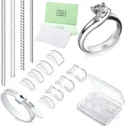 Ring Sizer Adjuster for Loose Rings, 12 Sizes, Invisible Ring Spacer