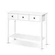 [Unbranded] Artiss Console Table 3 Drawers 100CM White Chole
