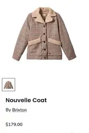 Brixton Nouvelle Jacket Womens LARGE