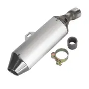 Motorcycle Exhaust Muffler Pipe Replacement For BBR Style Chinese KAYO BSE Apollo Pit Bike Dirt silver