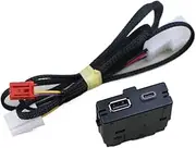 Rear Seat USB Socket Armrest USB with Wiring Typ-C for VW Tiguan MK2 Teramont for Skoda Kodiaq Karoq Octavia A7 5QD 035 726 L(Cable and USB Adapte)