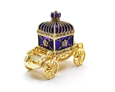 Ciel Stagecoach Trinket Box. Hand Detailed with Austrian Crystals & Enamel