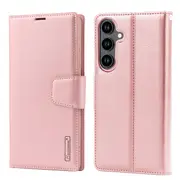 ZUSLAB Case for Samsung Galaxy S25 Hanman Leather Wallet Card Holder Cover For Samsung (2025) - Rose Gold