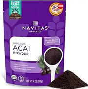 Navitas Organics Acai Powder – for Smoothie Bowls, Oatmeal, Dips, Sauces & More – Antioxidants, Omega 3 6 9, Fiber - USDA Organic, Non GMO, Kosher, Gluten Free, Keto (4oz. Bag, 38 Servings)