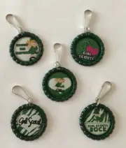 Handmade Girl Scouts Zipper Pull Set of 5