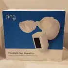Ring Floodlight Cam Plus Surveillance Camera - White - NEW