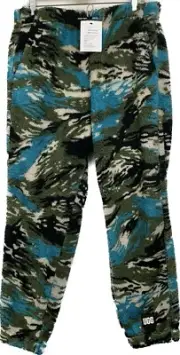UGG DILAN SHERPA JOGGER PANTS MENS SIZE MEDIUM TIDAL WAVE CAMO ZIP BACK POCKET