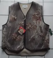 Vtg. L.L. BEAN RealTree Hardwoods Lined WOOL Zip Vest Large USA NEW WITH TAGS!