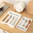 Utensil Drawer Organizer Space-saving Cutlery Tray Expandable for Kitchen