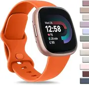AK Sport Band Compatible with Fitbit Sense 2 / Sense Bands/Fitbit Versa 4 / Versa 3 Bands Women Men, Classic Soft Silicone Straps for Fitbit Sense 2 / Sense/Versa 4 / Versa 3 Smart Watch