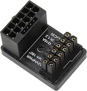 GPU PCIE Connector, PCIE 5.0 Graphics Cards ATX3.0 Power Supplies, 12V HPWR 12+4 16P Male to Female, 180 Degree Turn Connector 600W for Desktop Computer. (PH316 Black)