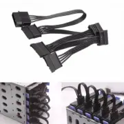 4Pin IDE Molex 1 to 5 SATA Hard Drive Power Supply Cable Adapter Converter Cable