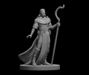 Druid Male Commoner NPC 28mm Scale DND D&D Tabletop Mini