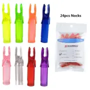 24pcs Arrow Nocks ID6.2mm Push In Nock Plastic Archery Arrow Shaft Bow DIY