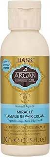 HASK Argan Oil Miracle Damage Repair Cream for all hair types, colour safe, gluten-free, sulfate-free, paraben-free - 1 60mL Bottle