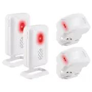 Wireless Indoor Security Chime Intruder Alarm PIR Motion Sensor Anti-Theft 2 Set
