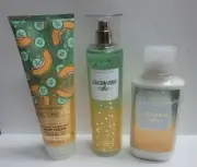 3 Bath & Body Works Cucumber Melon Set with Body Lotion, Shower Gel Body Cream