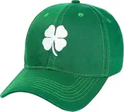 [IYWISH] St Patrick's Day Hat Trucker Hat Green Shamrock Irish Clover Running Baseball Cap for Men Women Saint Pattys Costume Headwear Adjustable Cotton Caps Lucky Irish Party Hat, Black, Large-X-Large
