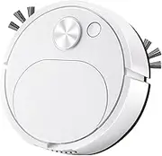 EUIOOVM Powerful and Robot Vacuum 20Min Runtime Dry Mopping Surfaces, White