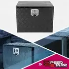 Black Aluminum Truck Pickup Trailer Tool Box w/ T-Bar Lock&Keys 24"x18"x17.7"
