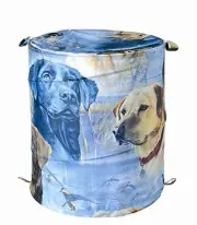 LABRADOR RETRIEVER Black Yellow Lab LAUNDRY BASKET HAMPER Dog Bathroom Decor