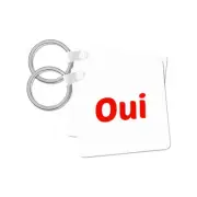 3dRose, Image of Oui Quote, Key Chain