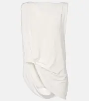 [Jacquemus] Jacquemus Peplo draped jersey top UK 8 white