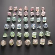 Iridescent Glitter Polyhedral Dice Set D4 D6 D8 D10 D% D12 D20 For Board GamPW