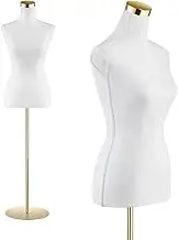 Luxsuite Female Mannequin Torso Display Stand Manikin Dress Form Dressmakers Sewing Fashion Tripod Base 160-177CM White