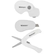 Titanium Bonded Folding Scissors 3-Piece Travel Set - Durable Craft Scissors,...