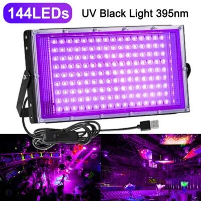 USB UV Light Bar Blacklight 395 nm Ultraviolet 144 LEDs Floodlight Stage DJ Lamp