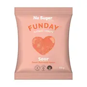 Funday Sour Peach Hearts 50g x 12