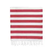 Nicola Spring Turkish Cotton Towel - Red Stripe