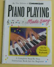 Piano Playing Made Easy,Complete Step-by-Beginner,electronic keyboards too NEW