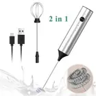 3-Speed Handheld Egg Milk Frother Rechargeable Coffee Frother Wand Electric