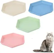 Shallow Cat Bowl, 4 PCS Cat Bowl Anti Whisker Fatigue Cat Food Bowl Wide Shallow