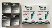 200 FORA V30/G30/Premium V10 Glucose Strips & 200 GET•WELL 30g Lancets EXP:05/26