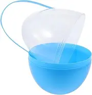 NOLITOY Easter Eggs Oversized Bunny Egg Shaped Buckets Clear Eggs Fillable Ornament Large Eggs Giant Fillable Lollipop Container Eggs 24 Count Egg-Shaped Buckets Fillable Eggs Pp Sky-Blue