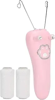 Epilators Hair Removal For Women, Electric Cotton Thread Epilator, Facial And Body Hair Removal Device USB Charging with Cotton Thread Rolls And Accessories For Smooth Skin Care (Pink)