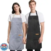 Cardkiss 2 Pack Kitchen Cooking Aprons, Soft Aprons for Women Men with 2 Pock