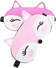 DEARMAMY 2pcs Eye Mask Sleeping Eye Cover Eyeshades for Sleeping Cute Sleep Mask Sleeping Mask Sleeping Mask Cute Sleep Blindfold Funny Sleep Mask Satin