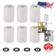 Modern Geometric White Linen Frosted Glass Shades – 6 Pack Replacement Set